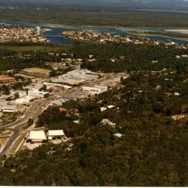 Aerial view Noosa Junction, Noosa Heads, ca 1987-88