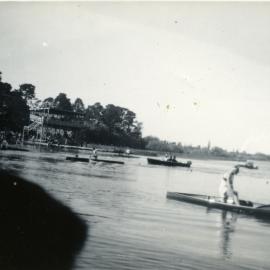 Competitors, Canoeing, Olympic Games, Lake Wendouree, Ballarat, ca December 1956