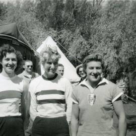 Canoe/Kayak athletes and support crew, Olympic Games, Lake Wendouree, Ballarat, ca December 1956 