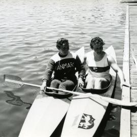 Medallists, Olympic Games, Women's canoeing K-1 500m, Lake Wendouree, Ballarat, ca December 1956