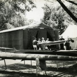 Canoe/Kayak athletes, Olympic Games, Lake Wendouree, Ballarat, ca December 1956