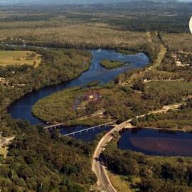 Aerial view Weyba Creek, Noosa Heads, ca 1987-88