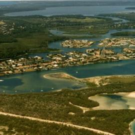 Aerial view Noosa Sound, ca 1987-88