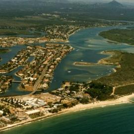 Aerial view Noosa Heads and Noosa Sound, ca 1987-88