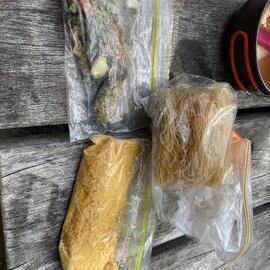 Rations, Brahminy walking trail, Cooloola Wilderness Trail, Great Sandy National Park, Cooloola, 14 June  2026