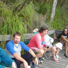 Afternoon relaxation, Noosa River, Campsite 3, Como, 5 June 2004