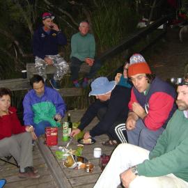 Evening relaxation, Noosa River, Campsite 3, Como, 5 June 2004 