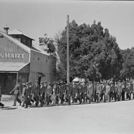 March, Anzac Day, Maple Street, Cooroy, 25 April 1949