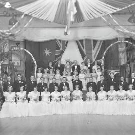 Attendees, Debutante Ball, Cooroy Memorial Hall, Maple Street, Cooroy, 1950