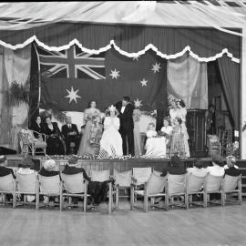 Crowning ceremony, Cooroy Show Society Ball Queen, Cooroy Memorial Hall, Maple Street, Cooroy 1950