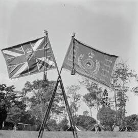 Military Colours, 25th Australian Infantry Battalion, Cooroy Showgrounds, Cooroy, 1951