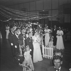 Attendees, Debutante Ball, Cooroy Memorial Hall, Maple Street, Cooroy, 1951