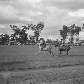 Cavalry demonstration, Cooroy Show, Cooroy Show Society Grounds, Mary River Road, Cooroy, 1951
