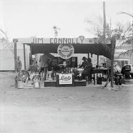 Farm machinery display, Jim Connolly & Co, Cooroy Show, Cooroy Show Society Grounds, Mary River Road, Cooroy, 1952