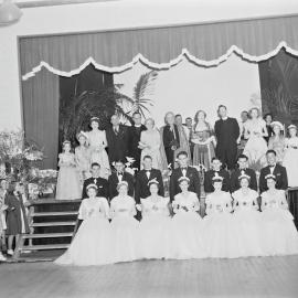 Attendees, Catholic Debutante Ball, Cooroy Memorial Hall, Cooroy, 1954