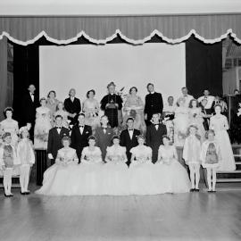 Attendees, Roman Catholic Debutante Ball, Cooroy Memorial Hall, Maple Street, Cooroy, 1956