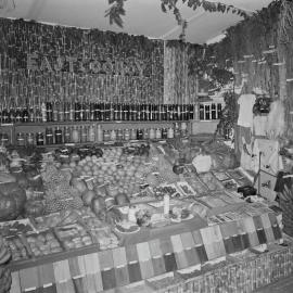 East Cooroy produce display, Cooroy Agricultural Show, Cooroy Showgrounds, Cooroy, 1956