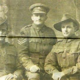 Bill Ross, Harry Johns and Corporal Roberts, England, 1918 