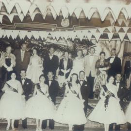 Entrants, partners and officials, 'Miss Noosa Show', Noosa Country Show Ball, Pomona, ca 1958