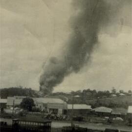 Fire, pavilion, Noosa Showgrounds, Pomona, 14 December 1954