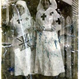Daisy Ross and Gladys Godwin, Armistice Day, 11 November, 1918 