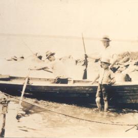 Boating party,  Lake Cootharaba, Boreen Point, 1920s