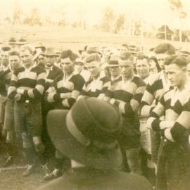 Football presentation, Premiership Shield, Cootharaba Football Team, ca 1920s