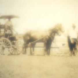 Mail and cream carrier, Gus Ruwoldt, Cootharaba, early 1900s
