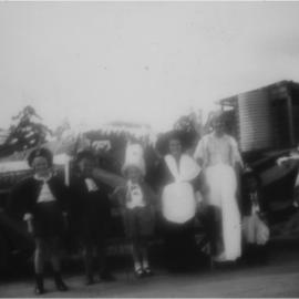 Procession participants, Pomona, ca 1940