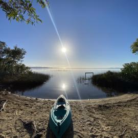 Canoe's ready to launch, Elanda Point, Lake Cootharaba, Como, 9 December 2025
