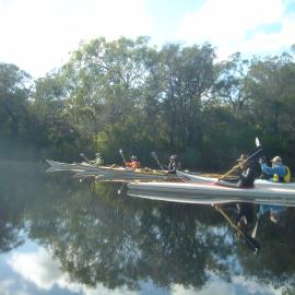 Formation kayaking, Noosa River, Como, 6 May 2007