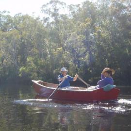 Boating party, Noosa River,  Great Sandy National Park, Cooloola, 19 July 2008