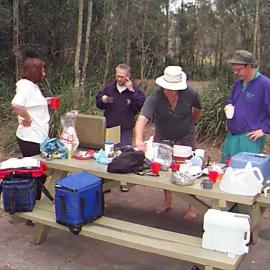 Campers, Fig Tree Point, Noosa River,  Great Sandy National Park, Como, October 2001