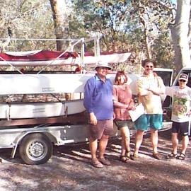 Accomplished kayakers, Harry's Hut, Como, October 2001