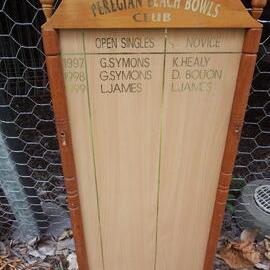 Honour Board, Open Singles and Novice, Peregian Beach Bowls Club, 1997-2000