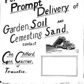 Advertisement, George Clifford, General Carrier, Tewantin, November 1947