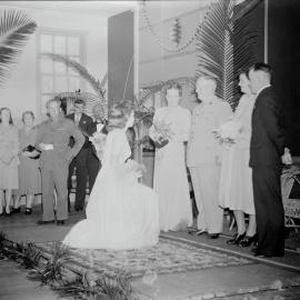 Official presentation, guests and participants, R.S.L. Debutante Ball participants, RSL Memorial Hall and School of Arts , Tewantin, 30 April 1948