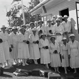 Bowlers, Tewantin-Noosa Bowls Club, Tewantin, 1952
