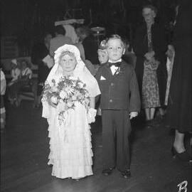 Bride and Groom, Children's fancy dress ball, Tewantin, 1952