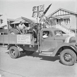 Participants, Coronation Day Parade, Gooloi Street, Tewantin, June 1953