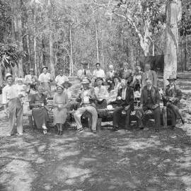 Tea and cake celebrations, after laying Foundation Stone, Freemasons Lodge No. 355, 30 Moorindil Street, Tewantin,  5 September 1953