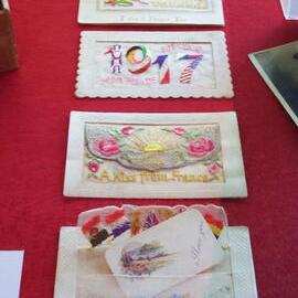 Embroided Postcards, Noosa's War Front Exhibition, Noosaville Library, Noosaville, 20 November 2015