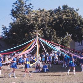 Maypole dancers, Pomona State School, Pomona, ca 1950s