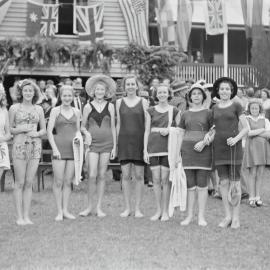 Swimwear competition, Golden Jubilee Celebrations, Pomona State School, Pomona, 1947 