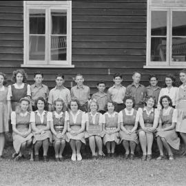 Class photo, Grade - Secondary Department, Pomona Rural School, Pomona, 1947