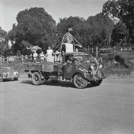 Queensland Country Women's Association float, Coronation Day parade, Pomona, 2 June 1953