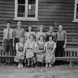Class photo, Form 4, Pomona Rural School, Pomona, 1950