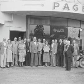 Presentation, Ford Motor Company to Page Motors, Pomona, 1950