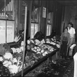 G. Kerridge fruit & vegetables exhibit, Noosa Show, Pomona Showgrounds, Pomona, 1964