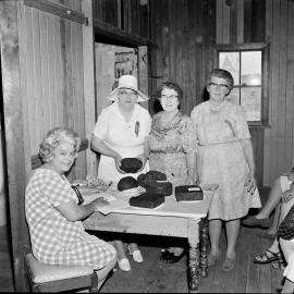 Cake judging, Noosa Show, Pomona Showgrounds, Pomona, 1971